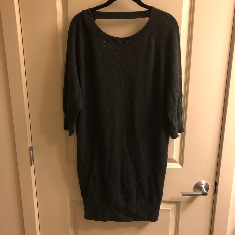 Ralph Lauren charcoal sweater dress EUC SZ M
